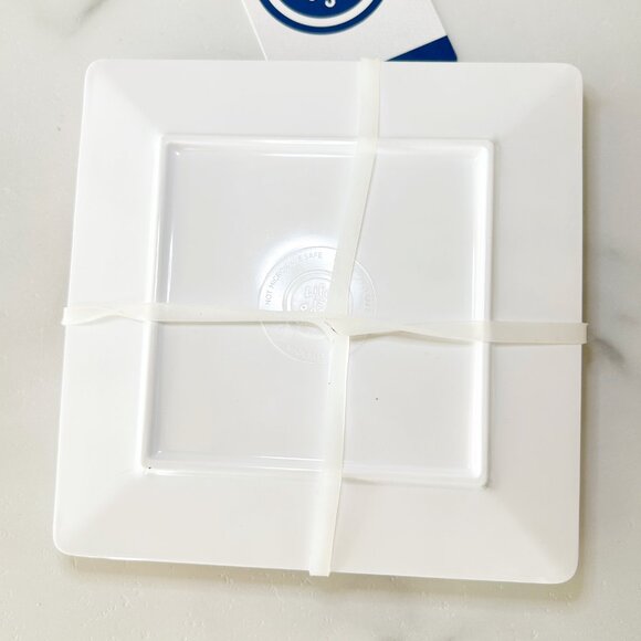 LIFE IS GOOD Set of 4 Melamine Square Plates 6" - Vintage Designs NEW - Picture 7 of 7
